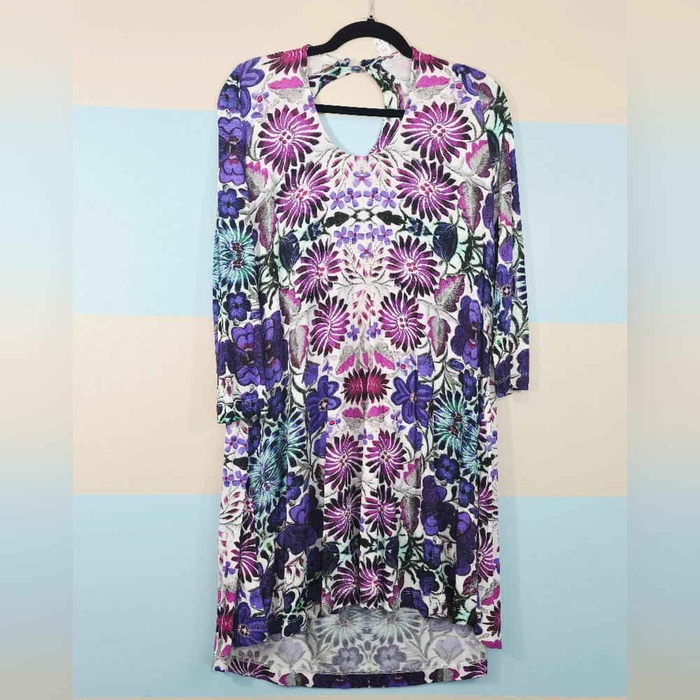 Free People Hi-Low Floral Multicolor Mini Dress - Picture 7 of 10